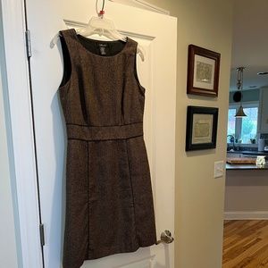 Willi Smith Brown Herringbone Jumper Dress, Size 6